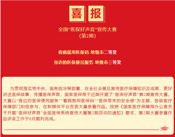 【喜报】评奖结果公布:柳州医保再获两项全国奖 !